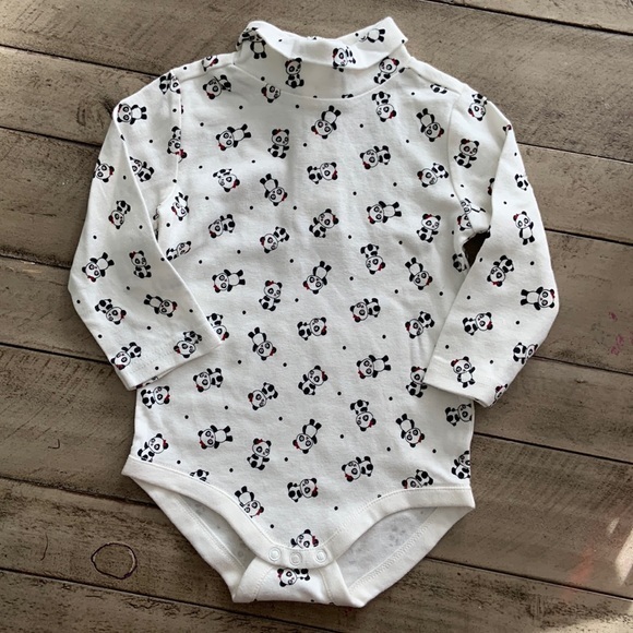 Gymboree Holiday Panda Bodysuit 12 18 months NWOT - Picture 1 of 4